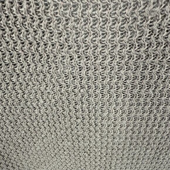 Dont Ask Why Taupe Waffle Knit Sweater Open Back V Neck Long Sleeve Size M/L - Picture 7 of 9